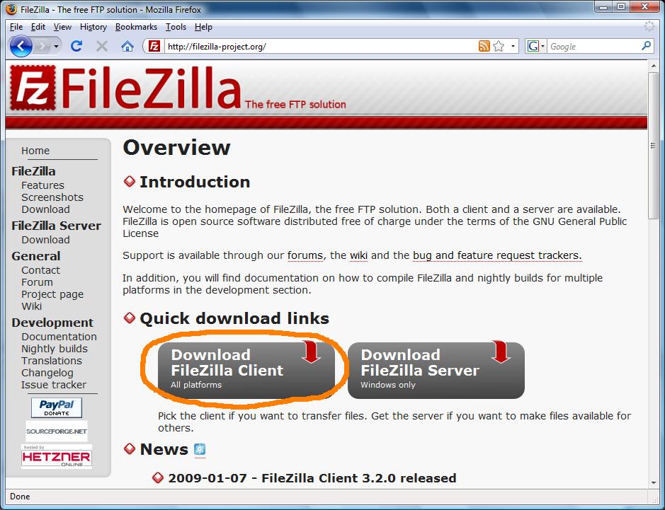 sftp in filezilla