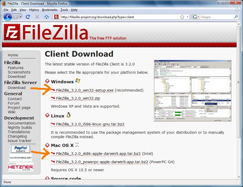 sftp filezilla